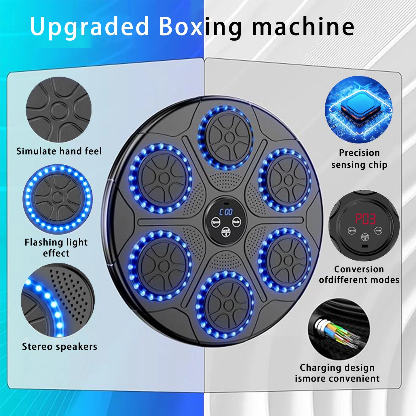 Music Boxing Trainer Bluetooth Wall Mounted