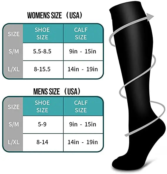 1 Pair Compression Socks Running Support