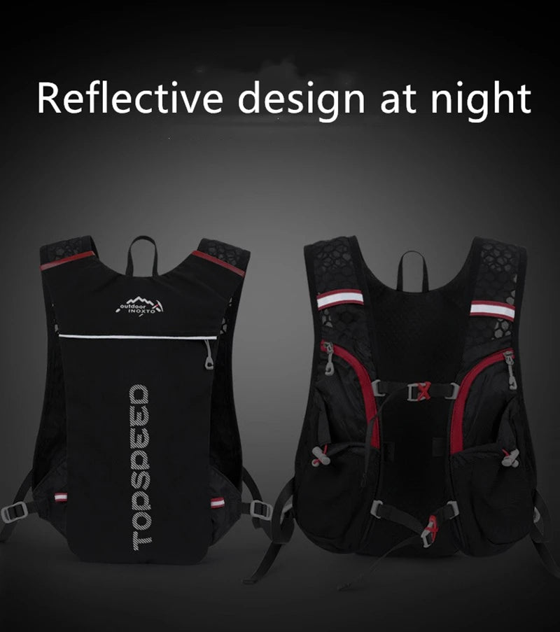 5L ultralight hydration running vest with 500ml bottle for trail and marathon