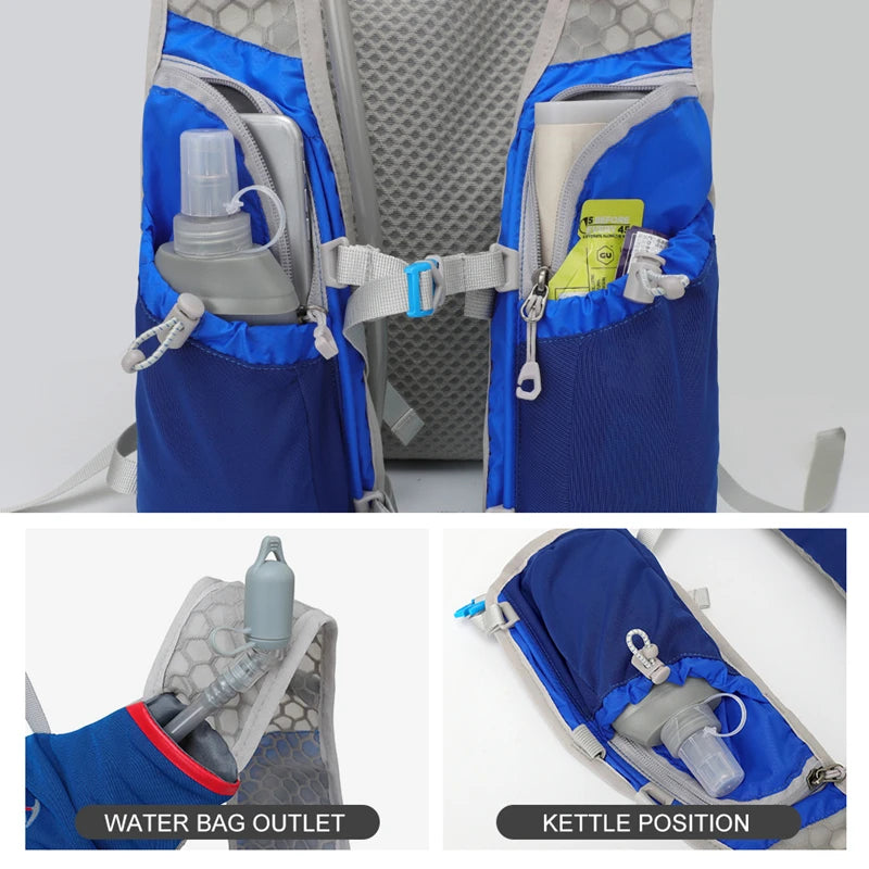 5L ultralight hydration running vest with 500ml bottle for trail and marathon
