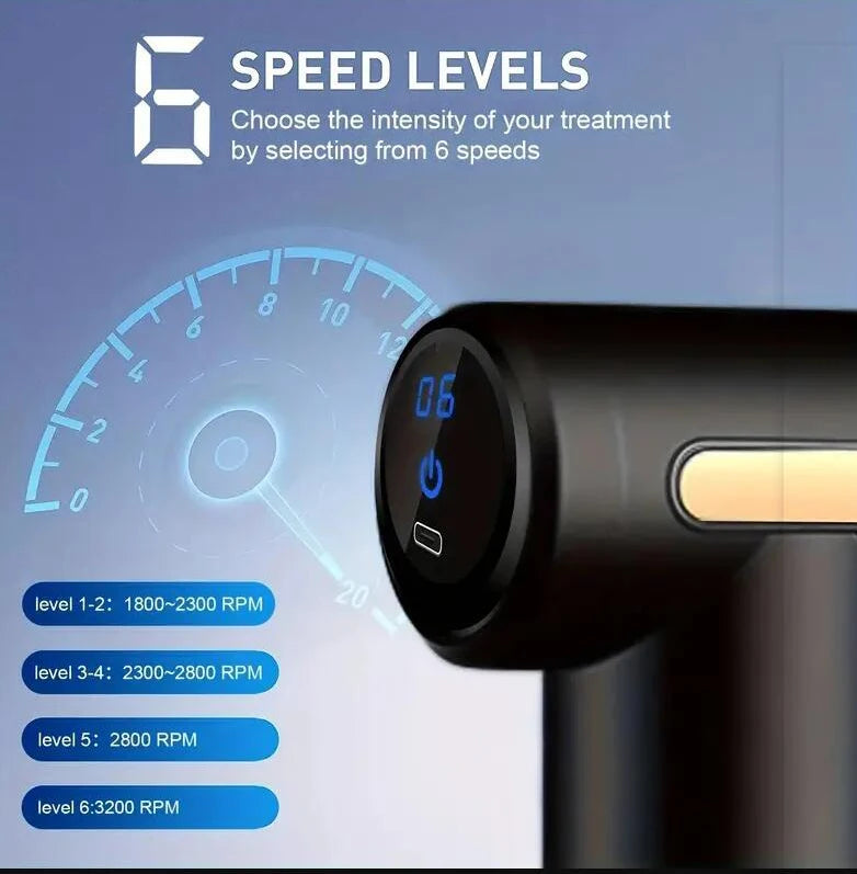 Mini portable massage gun for deep muscle recovery