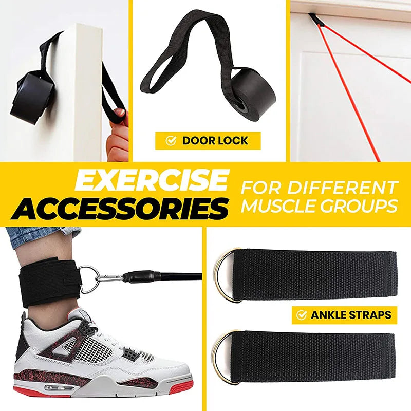11pcs Resistance Bands Set – Portable Fitness & Strength Training Kit