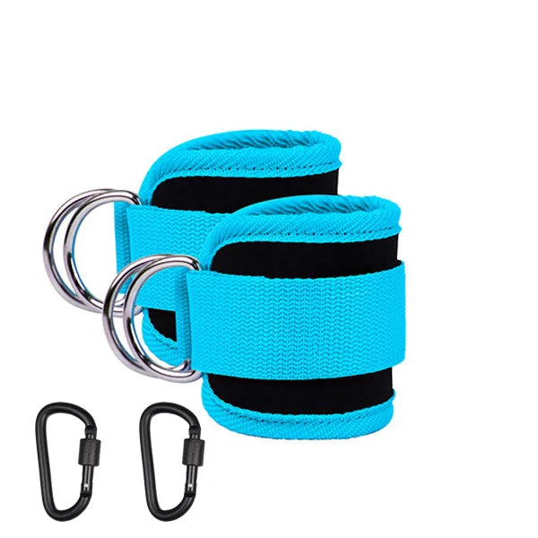 TPE resistance bands with ankle straps for leg strength and gym workouts