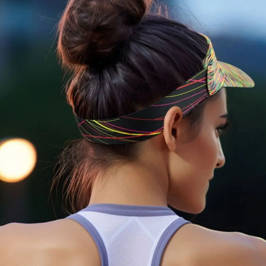Breathable quick-dry visor cap for running, sports, and outdoor activities