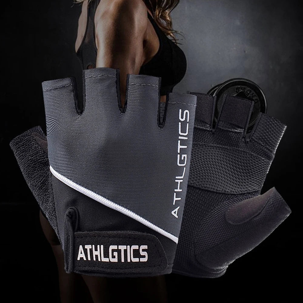 Breathable fingerless training gloves for cycling, gym, and weightlifting