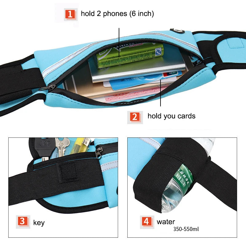 Sports waist bag for running, cycling, and gym – fits phones and essentials