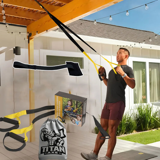 Suspension training belt with bungee for strength and home workouts