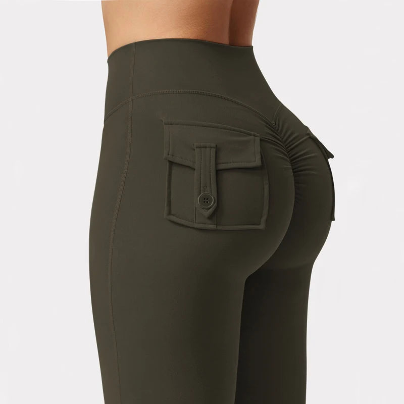 Women’s Flared Yoga Pants – High-Waist Bell-Bottom Workout Leggings