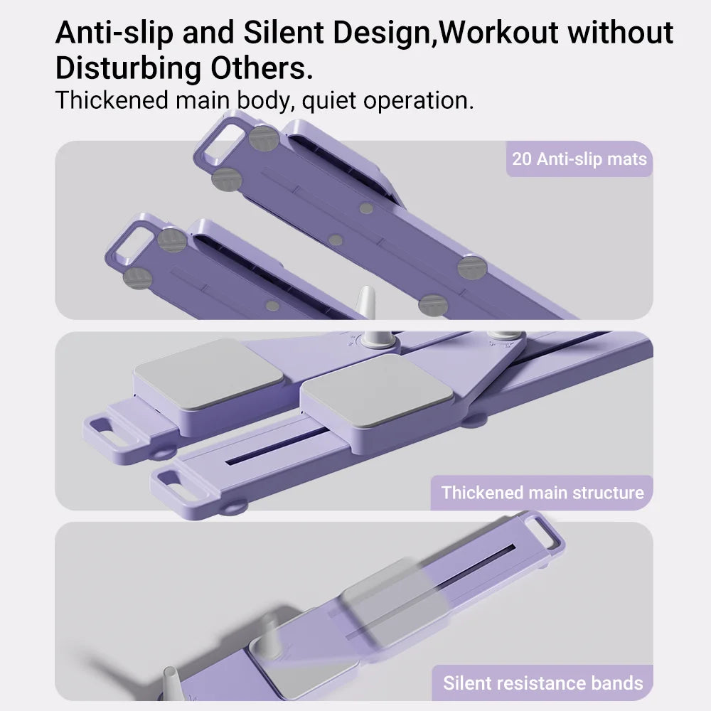 2-in-1 Abs & Ski Board Portable Core & Leg Trainer for Home Gym