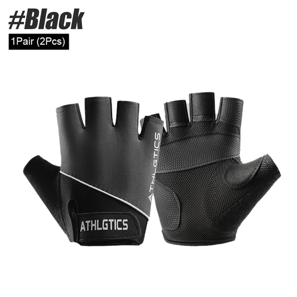 Breathable fingerless training gloves for cycling, gym, and weightlifting