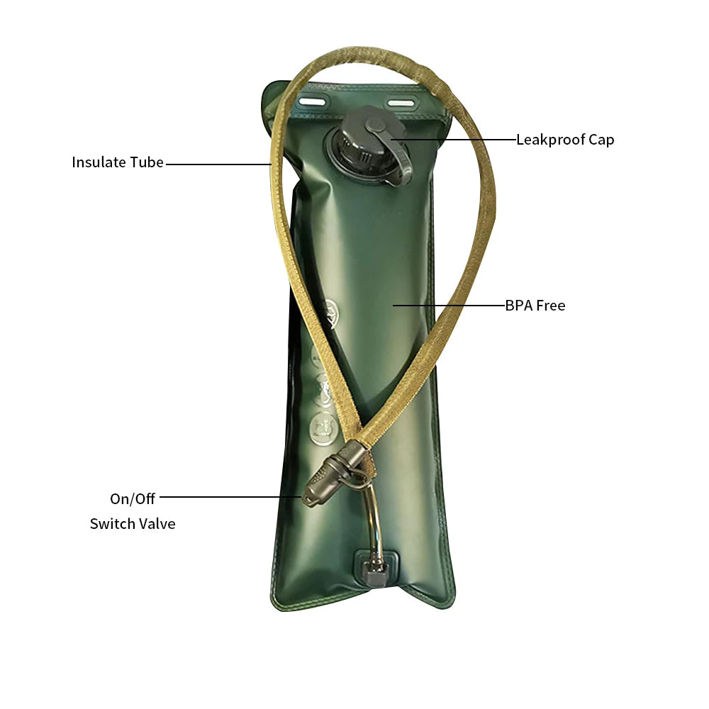 Hydration bladder 2L–3L for running, camping, and hydration backpacks