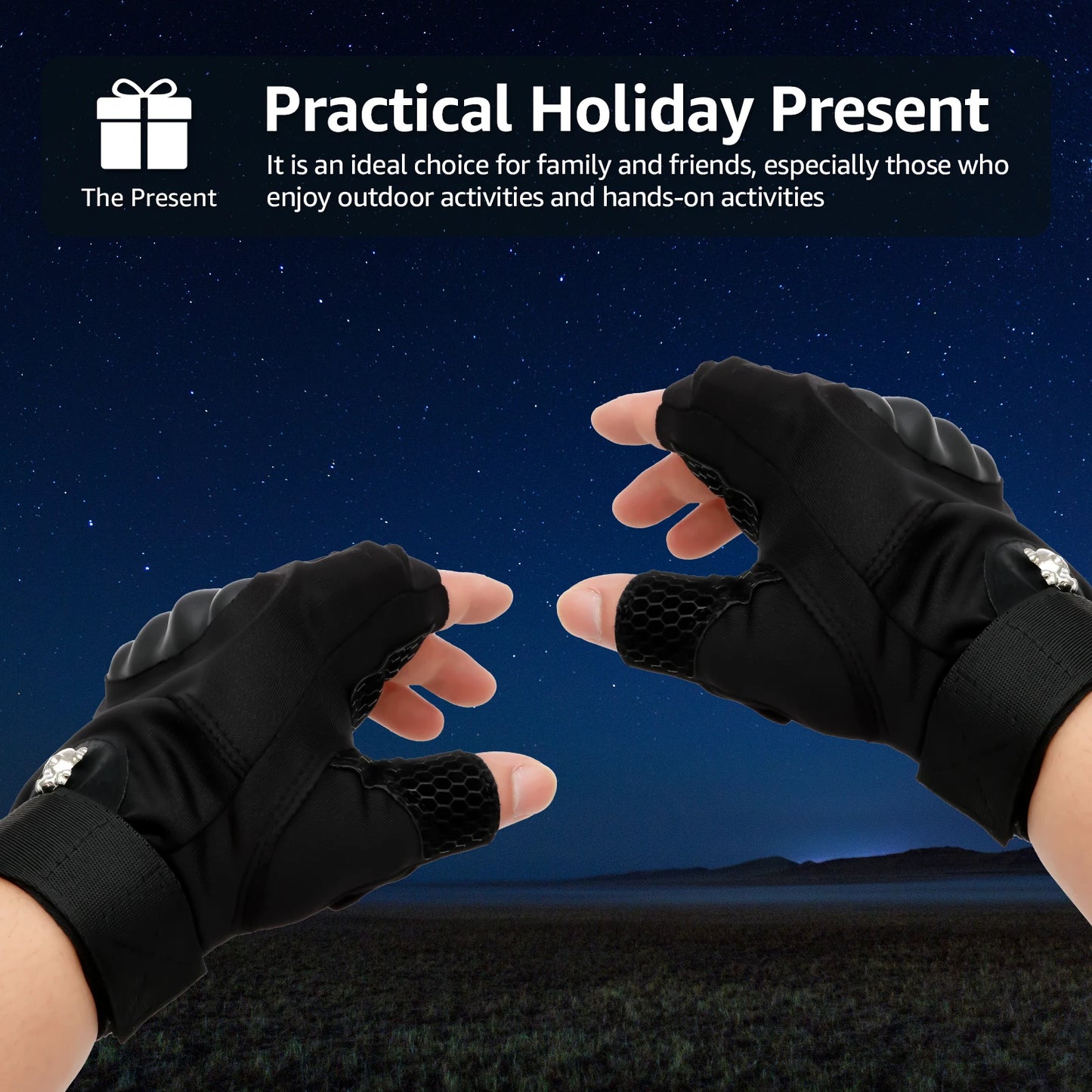 LED Hands-Free Flashlight Gloves
