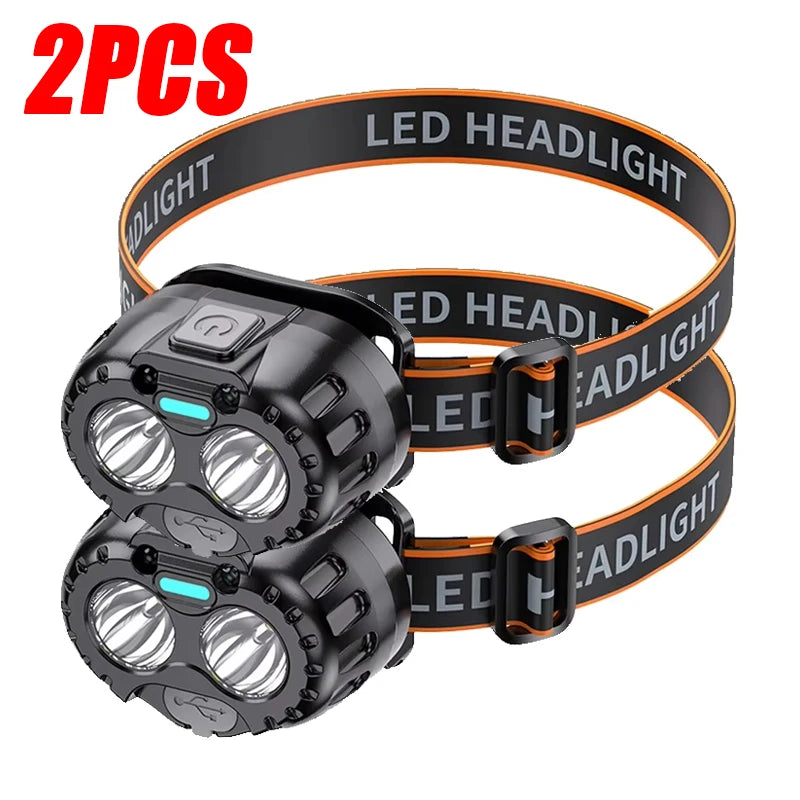Powerful waterproof LED headlamp 250LM for camping, hiking, and emergencies
