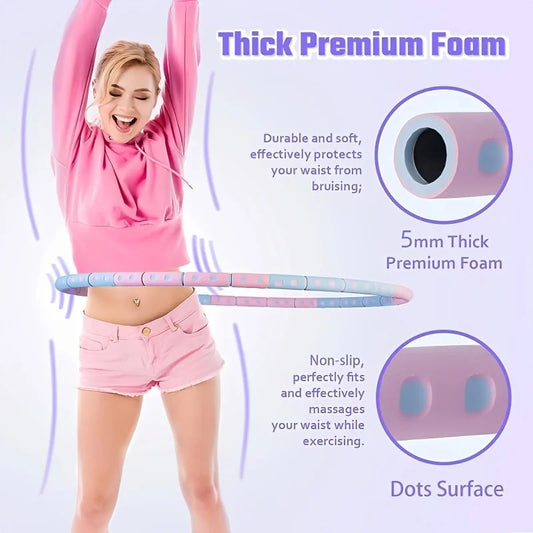 Adjustable 6-Section Foam Exercise Hoop