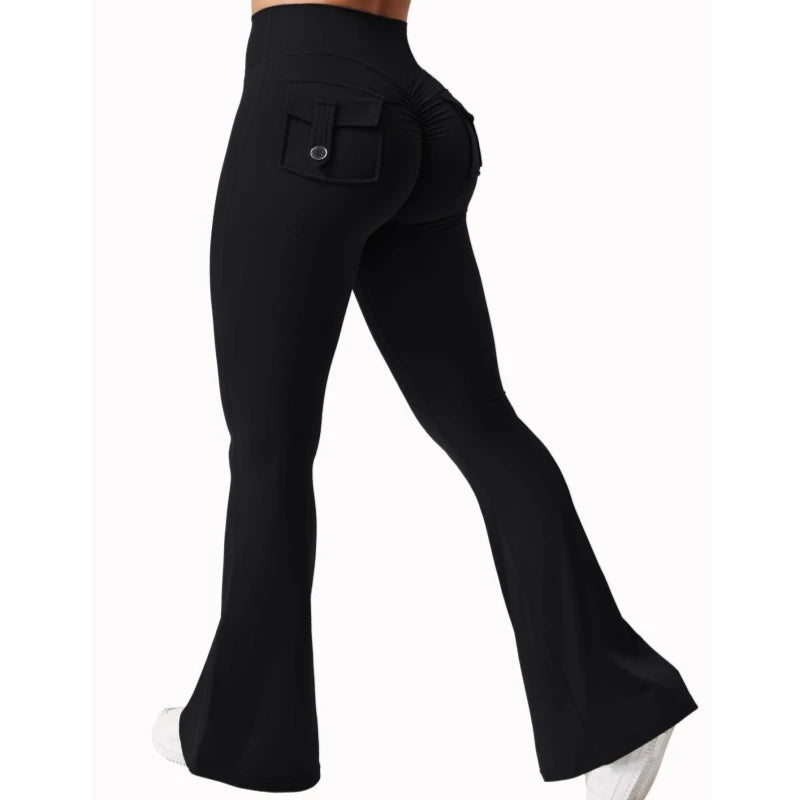 Women’s Flared Yoga Pants – High-Waist Bell-Bottom Workout Leggings
