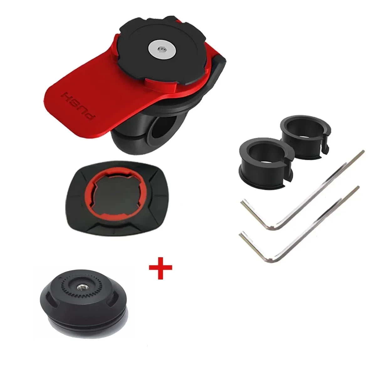 Anti-shake bike phone holder with shock absorber and self-lock mount