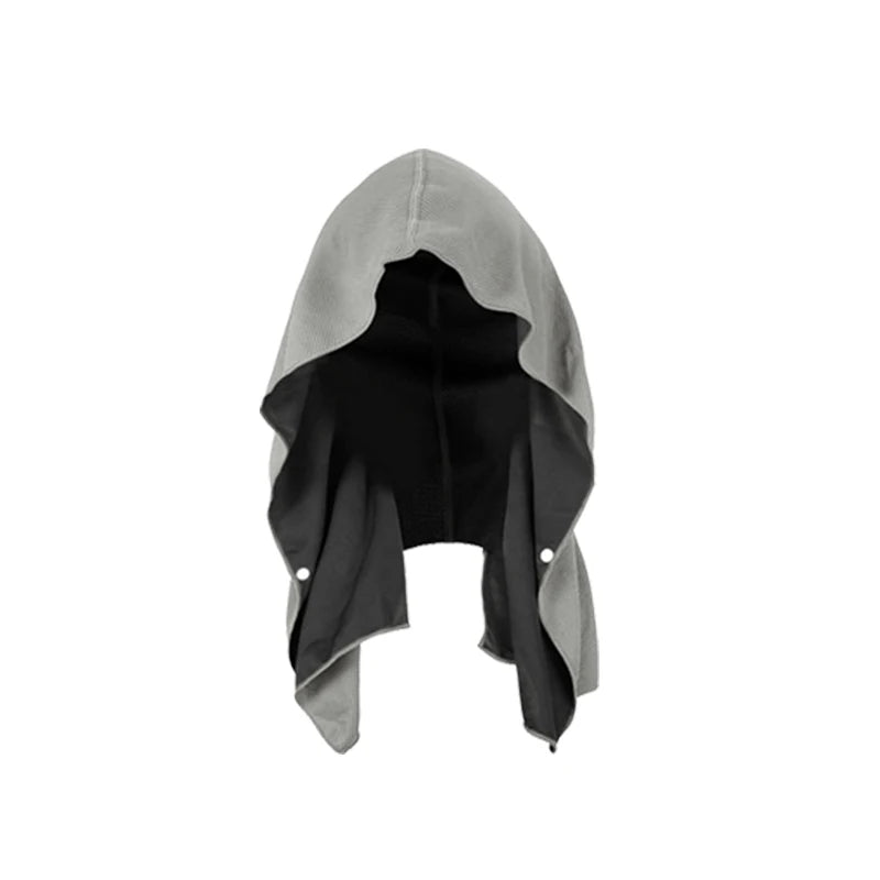 Cooling hooded towel with instant evaporative technology for sports and fitness