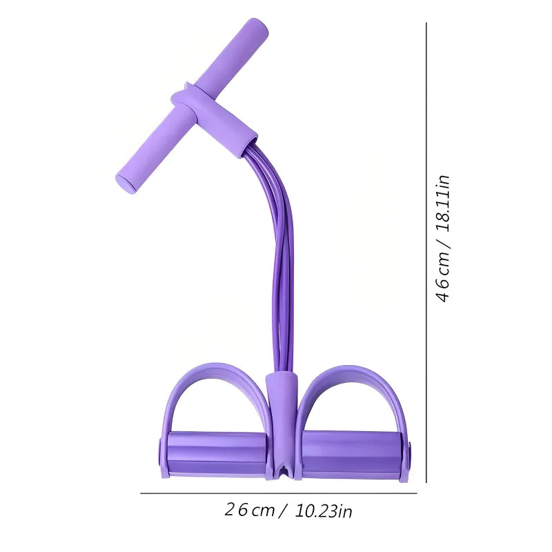 4-Tube Pedal Tensioner – Multi-Functional Elastic Fitness Band