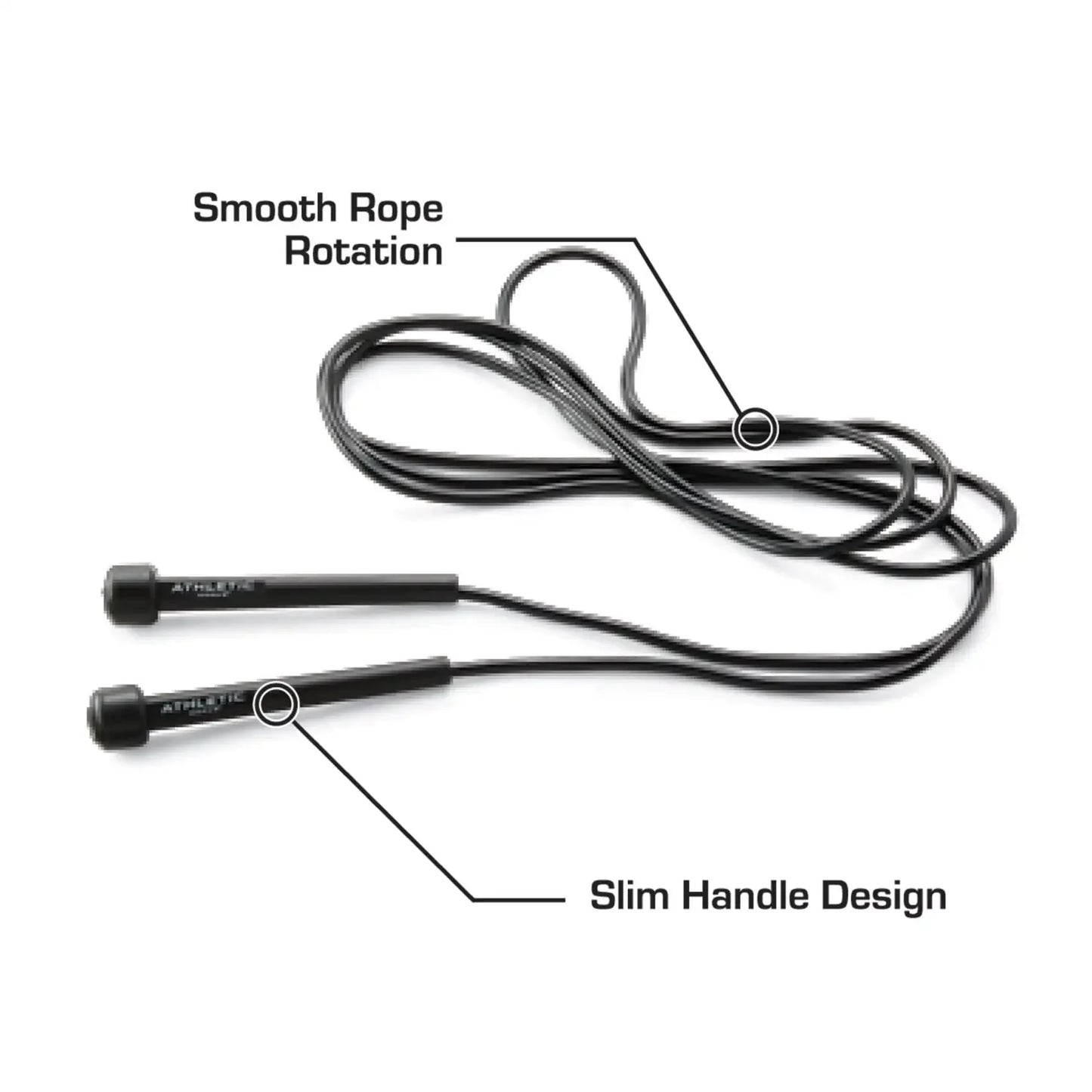 Lightweight speed jump rope with 9ft adjustable length