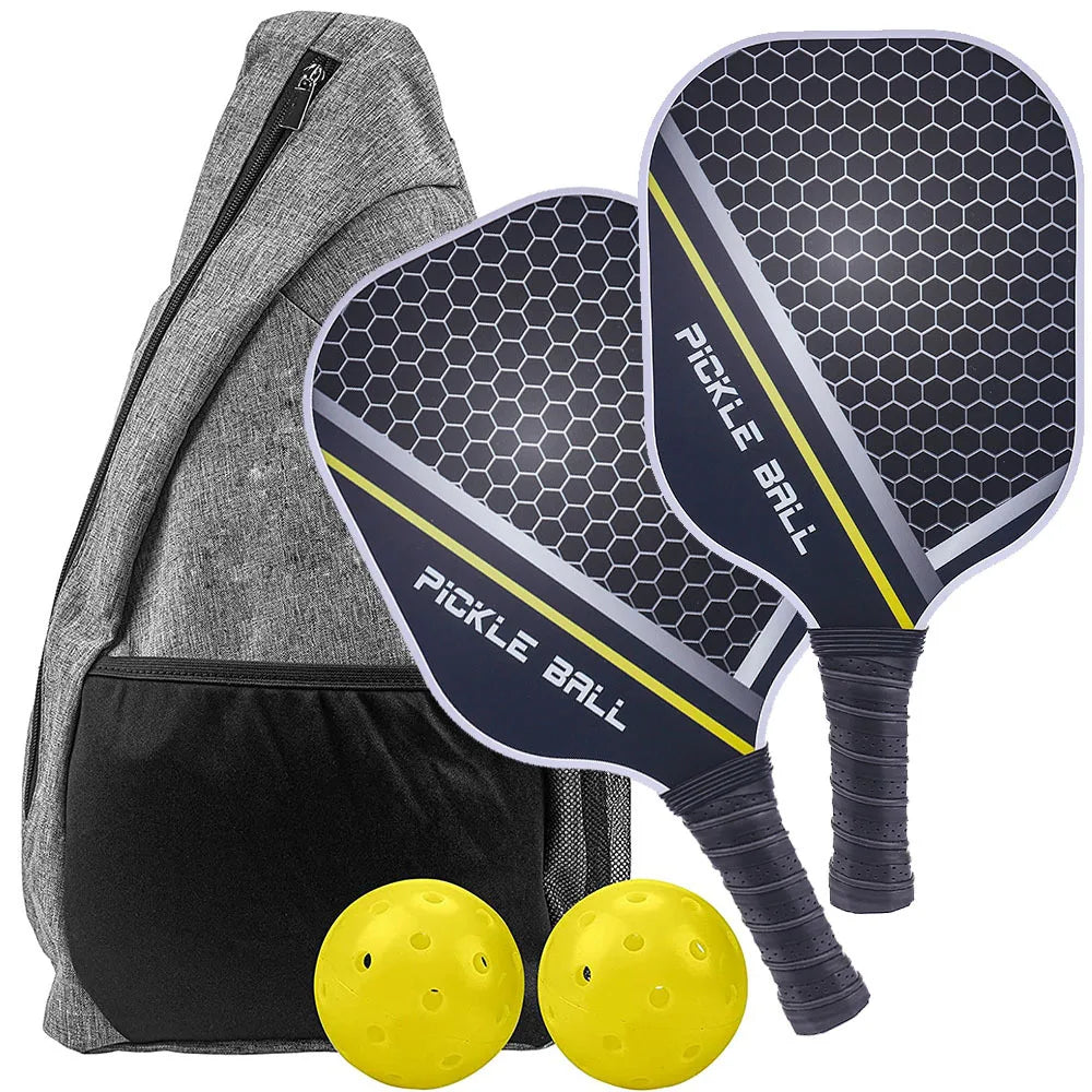 Pickleball Paddles Set-Graphite Carbon Fiber Lightweight Racquets Set
