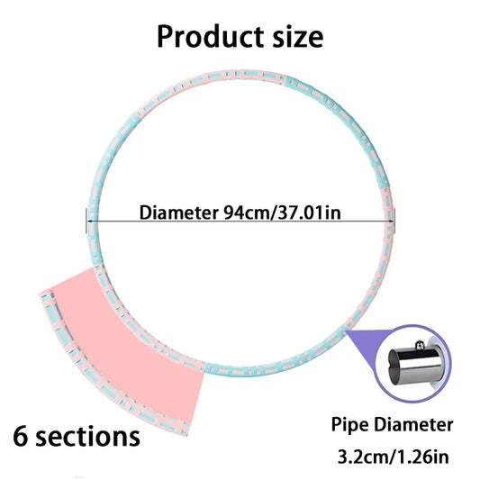 Adjustable 6-Section Foam Exercise Hoop