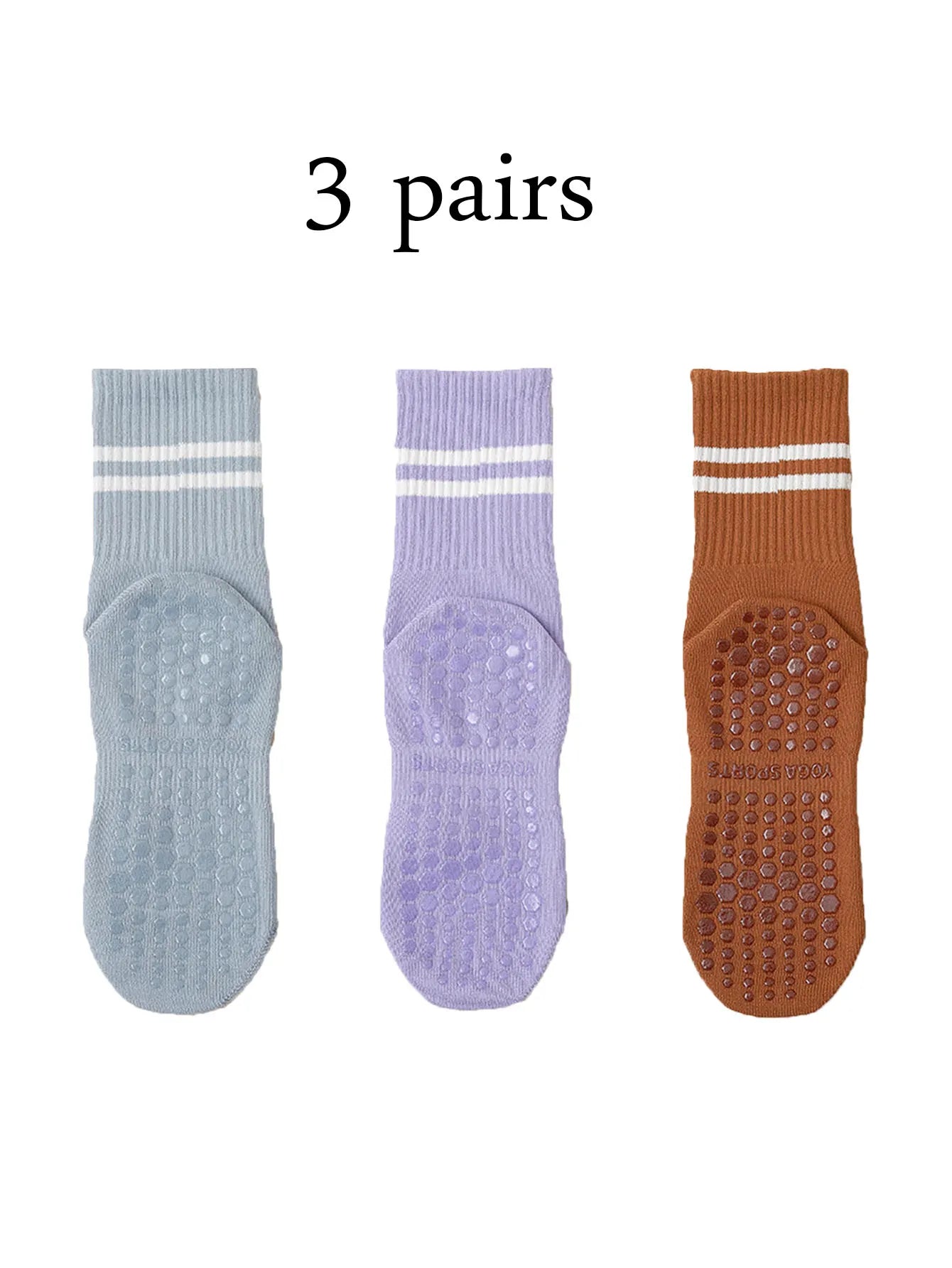 4 Pairs Non-Slip Pilates & Yoga Socks for Women