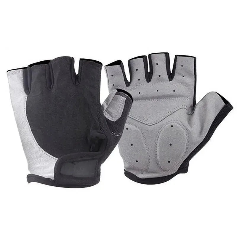 Half-finger cycling gloves with anti-slip grip and shock absorption for summer training