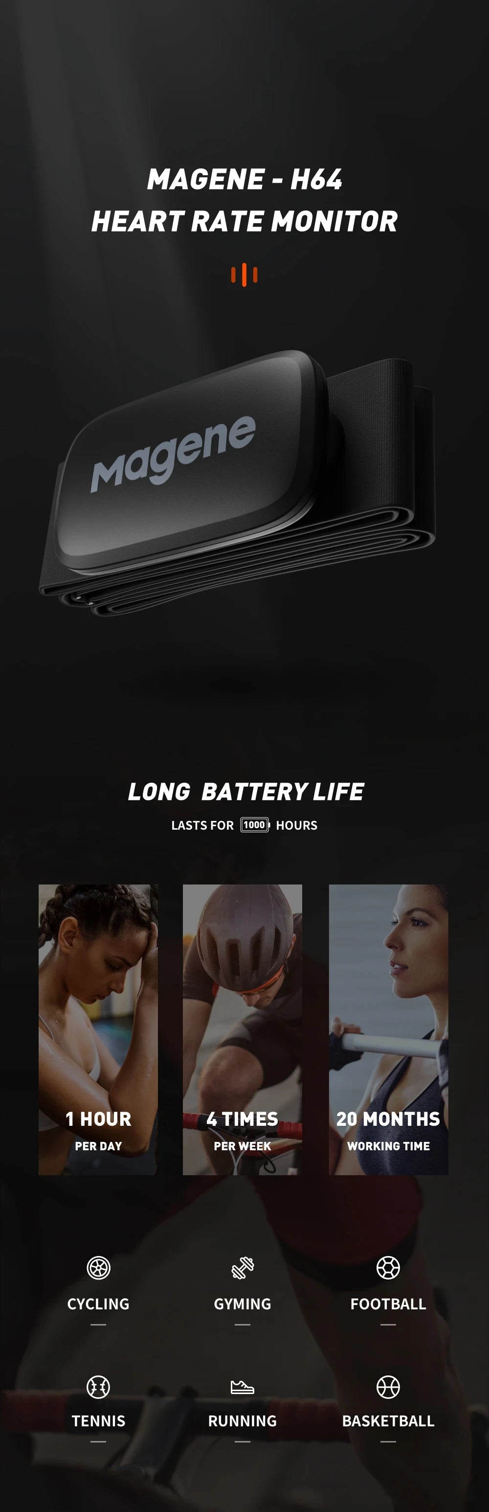Heart Rate Monitor - Bluetooth with Chest Strap