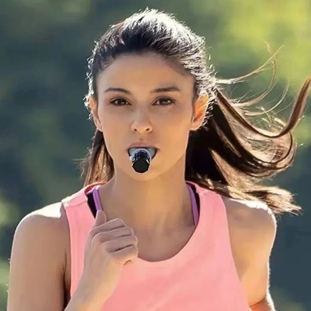 Breathing trainer mouthpiece for lung exercise and respiratory fitness