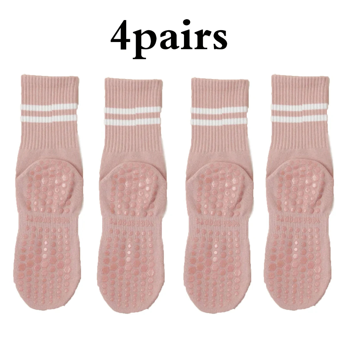 4 Pairs Non-Slip Pilates & Yoga Socks for Women