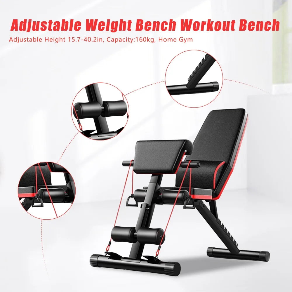 Adjustable Foldable Weight Bench for Full Body Workout