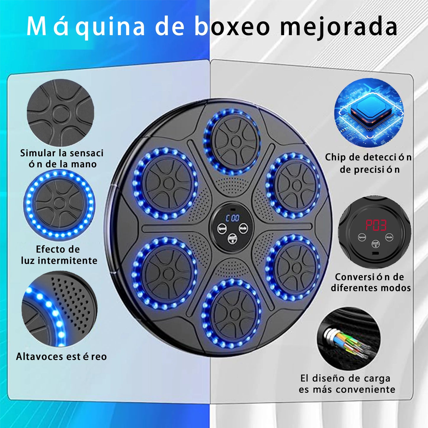Music Boxing Trainer Bluetooth Wall Mounted