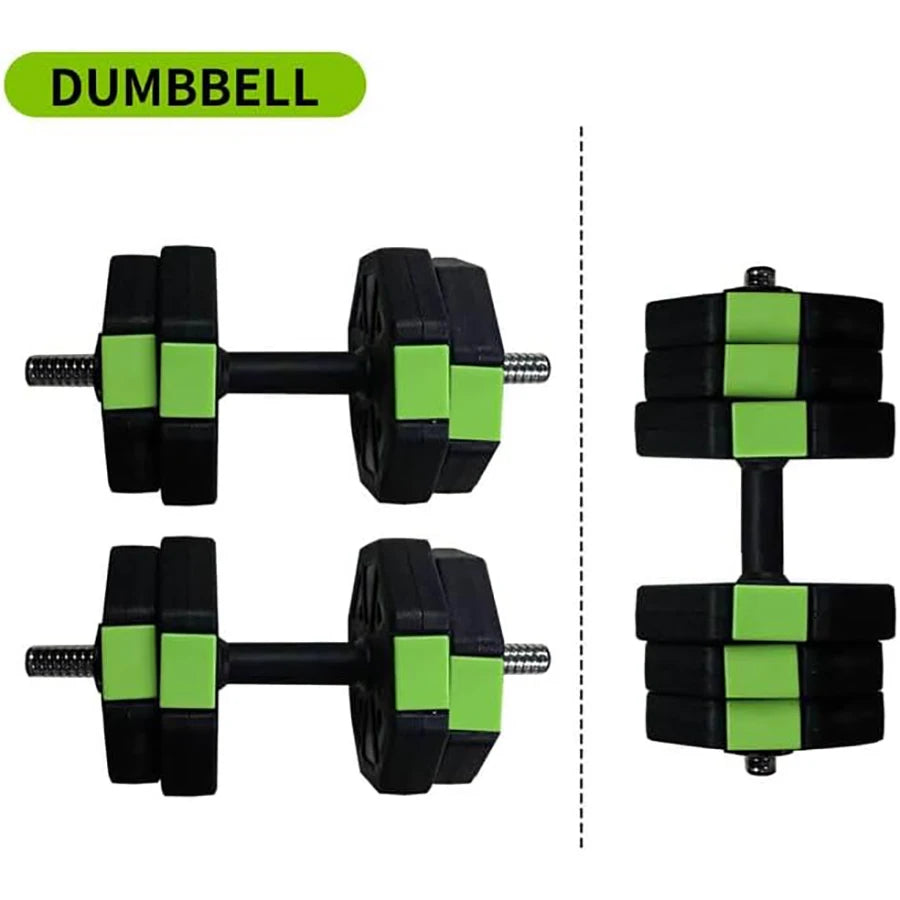2-in-1 Adjustable Dumbbell Set with Iron Handle