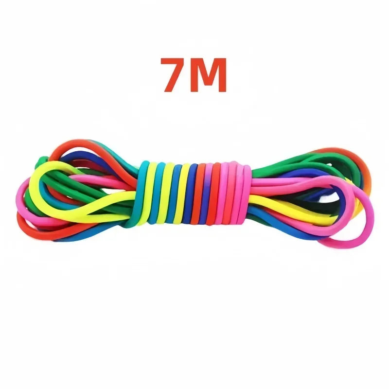 Rainbow Elastic Jump Rope Fun