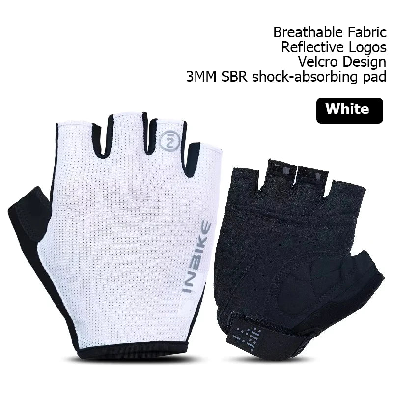 INBIKE half-finger cycling gloves with shock absorption and breathable design