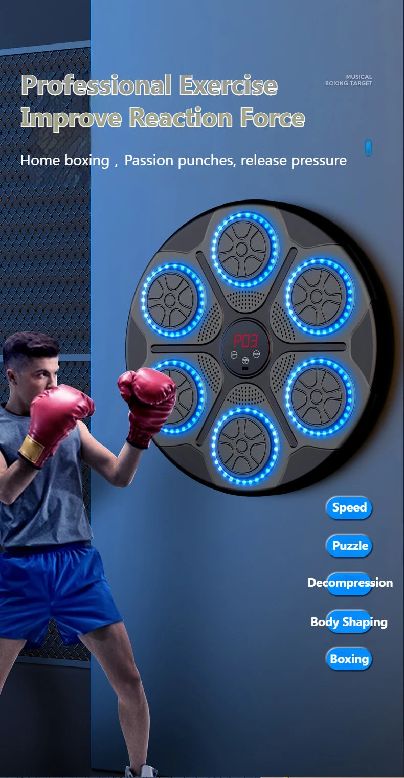 Music Boxing Trainer Bluetooth Wall Mounted