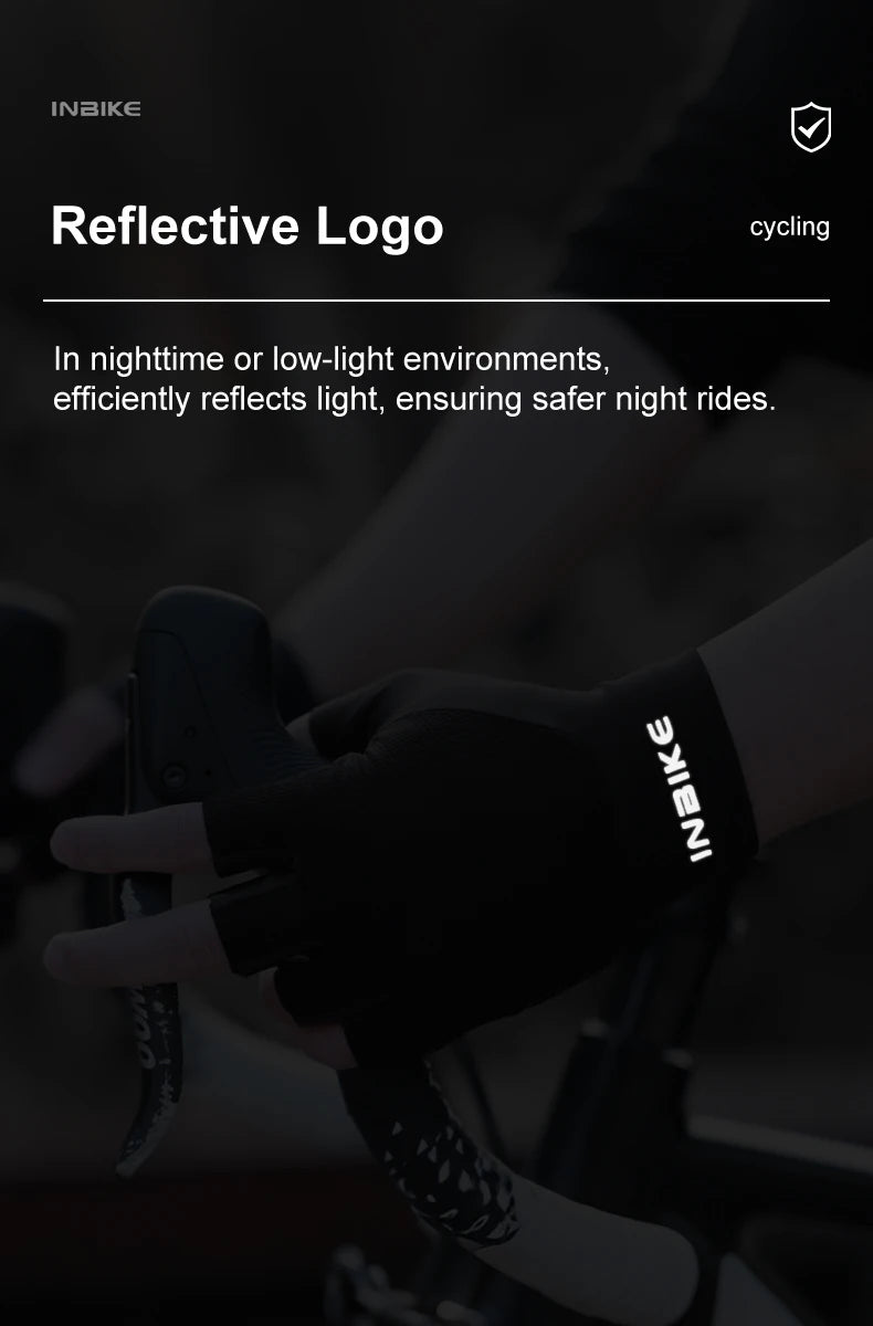 INBIKE half-finger cycling gloves with shock absorption and breathable design