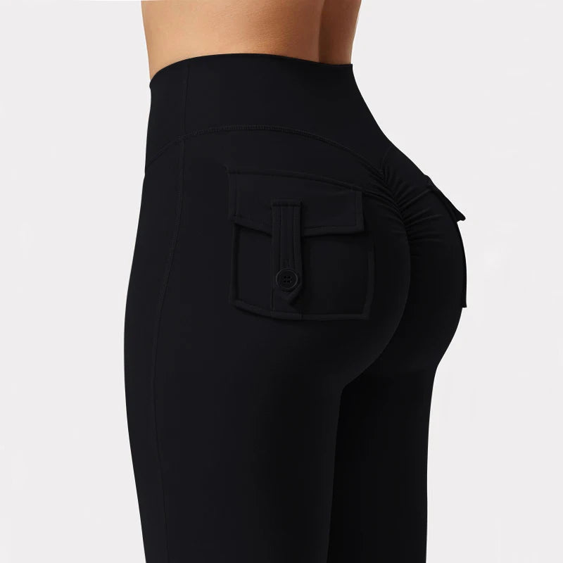 Women’s Flared Yoga Pants – High-Waist Bell-Bottom Workout Leggings