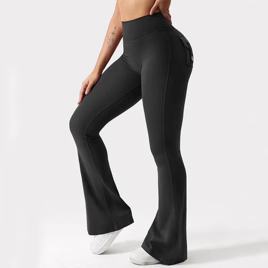Women’s Flared Yoga Pants – High-Waist Bell-Bottom Workout Leggings