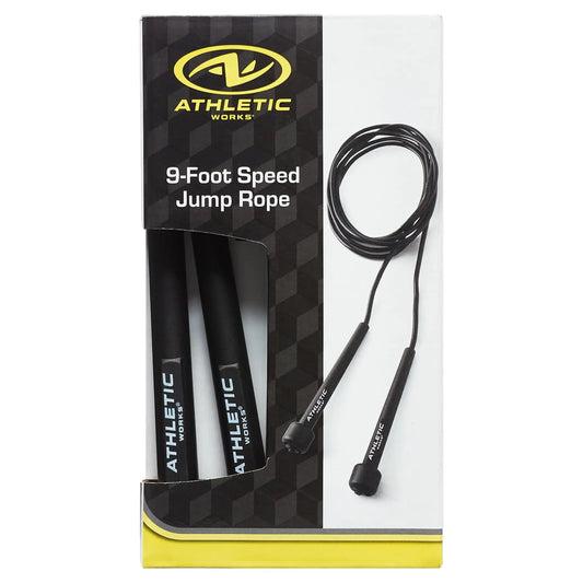 Lightweight speed jump rope with 9ft adjustable length