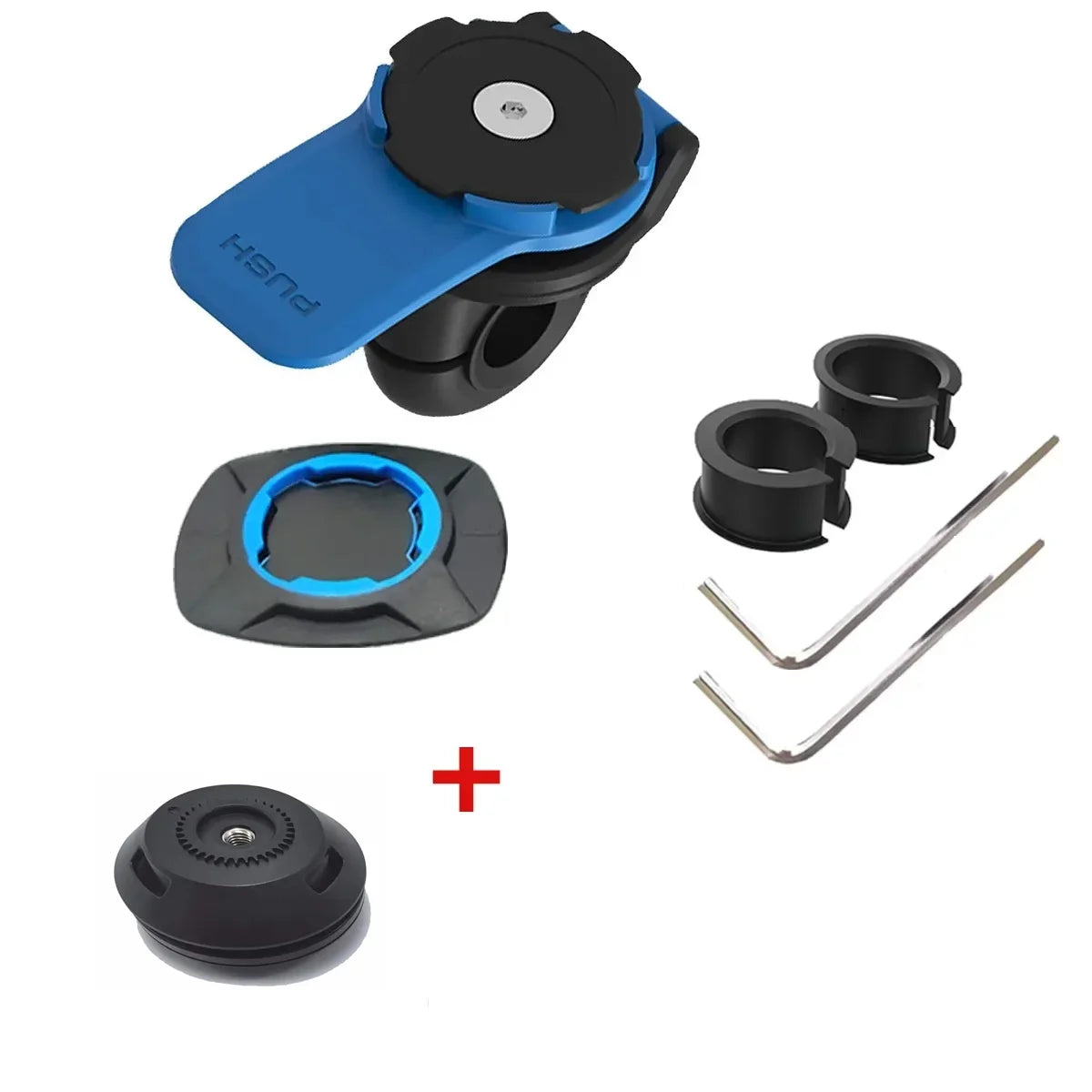 Anti-shake bike phone holder with shock absorber and self-lock mount