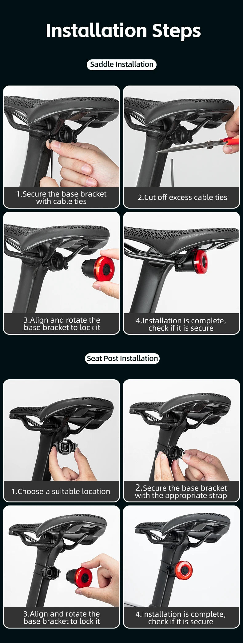 Smart Bike Tail Light Bicycle Rear Lights