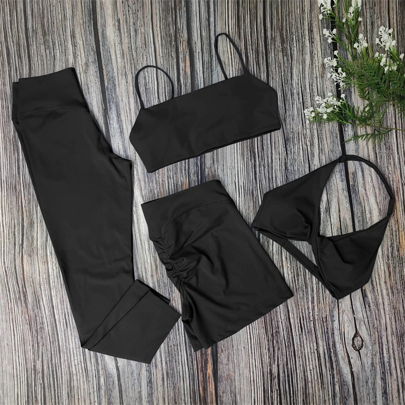 3PCS Women’s Yoga Set – Sports Bra, Leggings & Gym Outfit