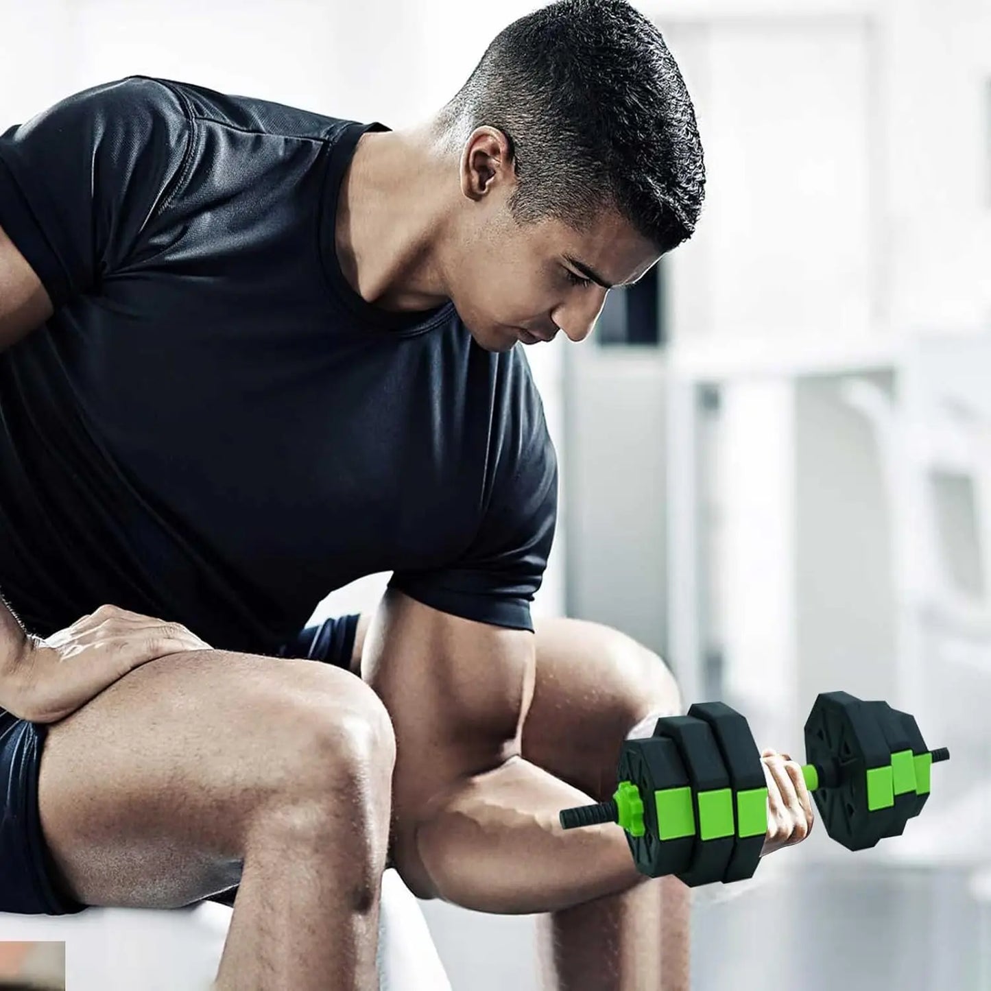 2-in-1 Adjustable Dumbbell Set with Iron Handle