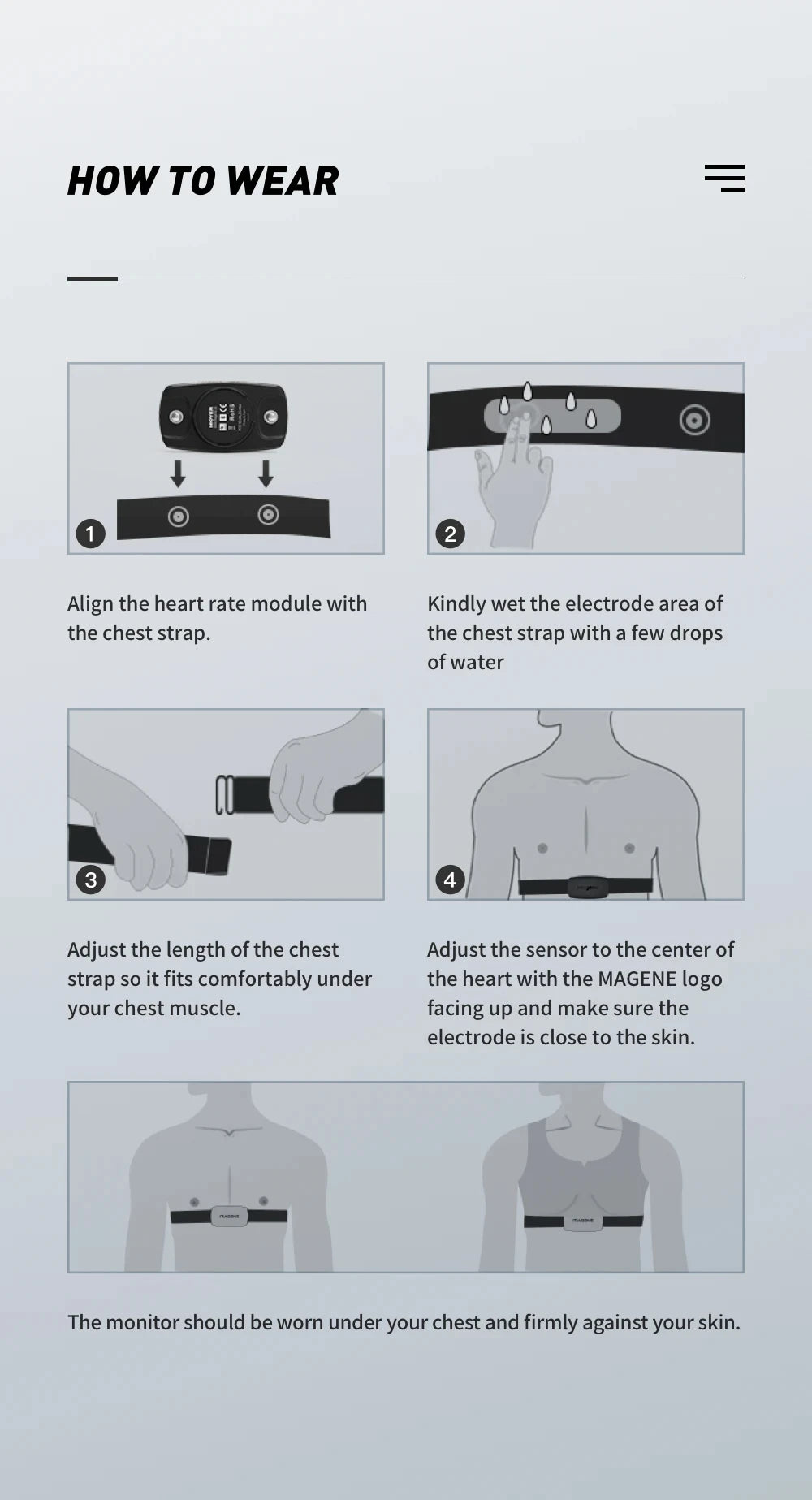 Heart Rate Monitor - Bluetooth with Chest Strap