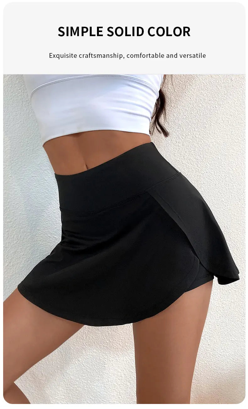 Women High Waist Yoga Fitness Skirt