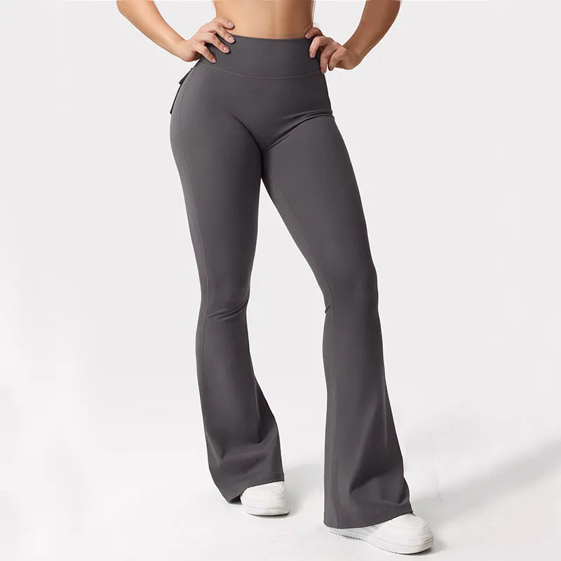 Women’s Flared Yoga Pants – High-Waist Bell-Bottom Workout Leggings