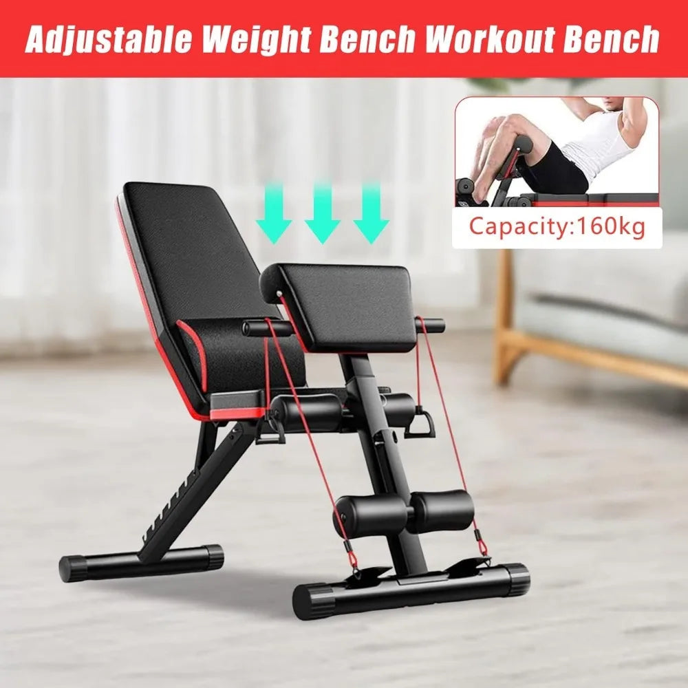 Adjustable Foldable Weight Bench for Full Body Workout