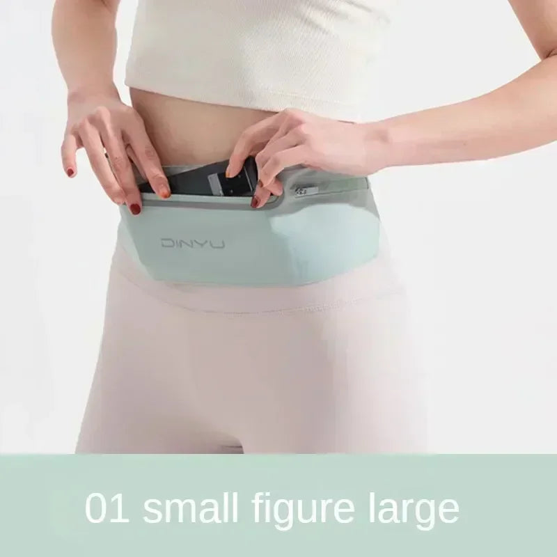 Adjustable sports fanny pack with phone holder for running and gym