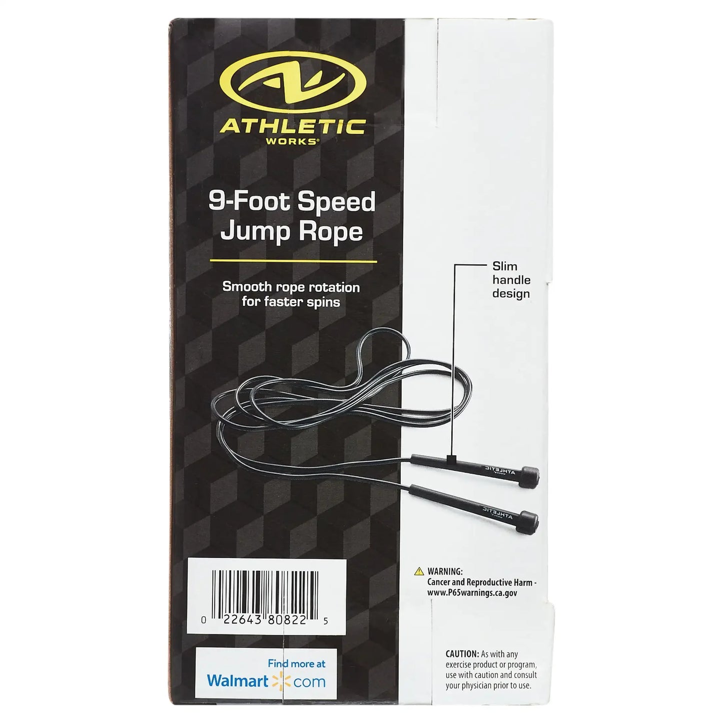 Lightweight speed jump rope with 9ft adjustable length